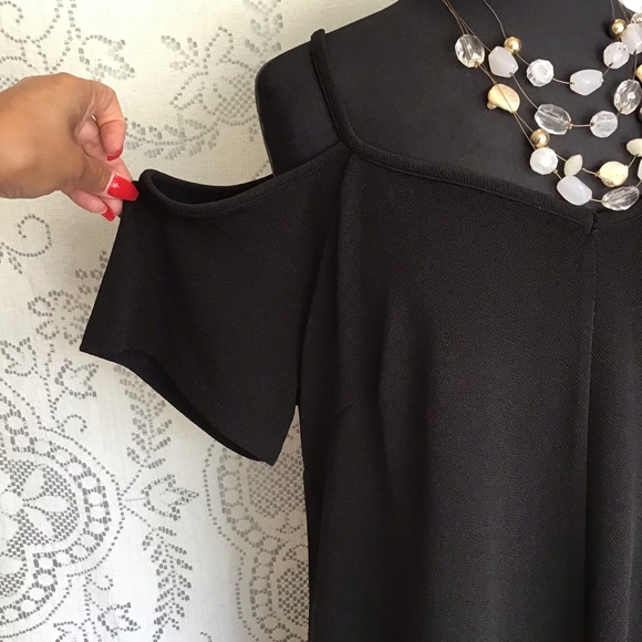Jms, Just My Size- Cold Shoulder Swing Dress - Picture 2 of 7